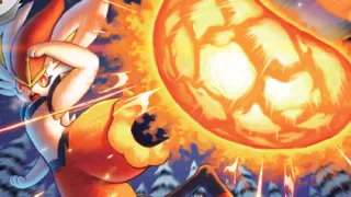 Cinderace op een Pokémonkaart