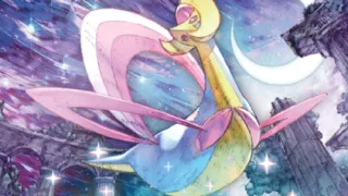Cresselia zoals afgebeeld op zijn nieuwste kaart