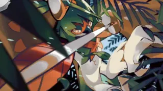 Decidueye op een Pokémonkaart
