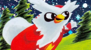 Delibird zoals afgebeeld op zijn oudste kaart