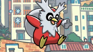 Delibird zoals afgebeeld op zijn nieuwste kaart