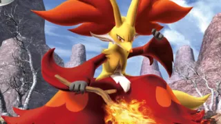 Delphox zoals afgebeeld op zijn oudste kaart