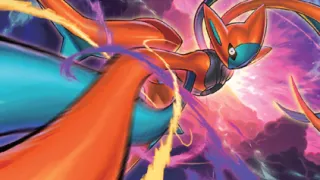 Deoxys zoals afgebeeld op zijn nieuwste kaart