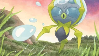 Dewpider op een Pokémonkaart