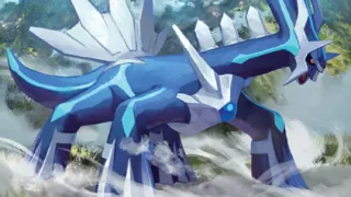 Dialga zoals afgebeeld op zijn nieuwste kaart