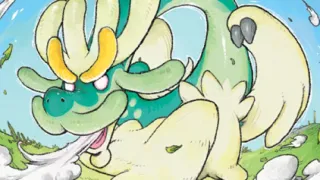 Drampa zoals afgebeeld op zijn nieuwste kaart
