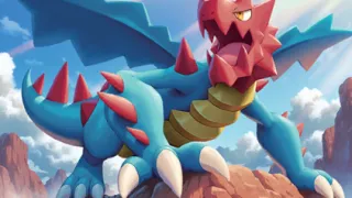 Druddigon zoals afgebeeld op zijn nieuwste kaart