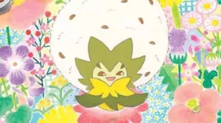 Eldegoss op een Pokémonkaart