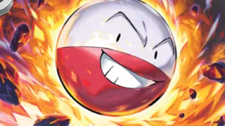 Electrode op een Pokémonkaart