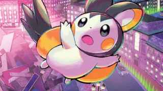 Emolga zoals afgebeeld op zijn nieuwste kaart