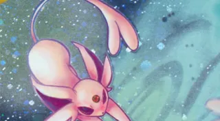 Espeon zoals afgebeeld op zijn oudste kaart