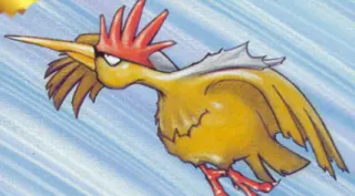Fearow zoals afgebeeld op zijn oudste kaart