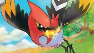 Fletchinder op een Pokémonkaart