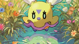 Flittle op een Pokémonkaart