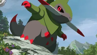 Fraxure op een Pokémonkaart