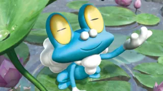 Froakie zoals afgebeeld op zijn oudste kaart