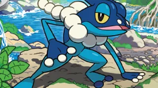 Frogadier op een Pokémonkaart