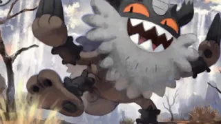 Galarian Perrserker op een Pokémonkaart