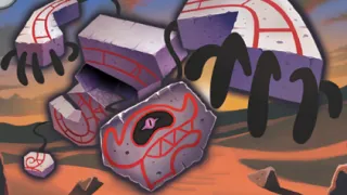 Galarian Runerigus op een Pokémonkaart