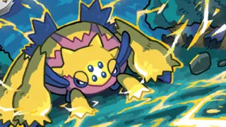 Galvantula op een Pokémonkaart