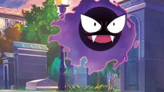 Gastly op een Pokémonkaart