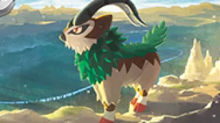 Gogoat op een Pokémonkaart