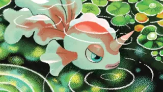 Goldeen op een Pokémonkaart