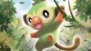 Grookey zoals afgebeeld op zijn oudste kaart