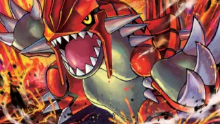 Groudon zoals afgebeeld op zijn nieuwste kaart