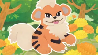Growlithe op een Pokémonkaart