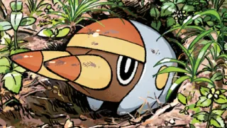 Grubbin op een Pokémonkaart