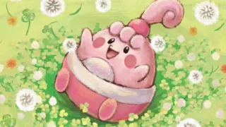 Happiny op een Pokémonkaart