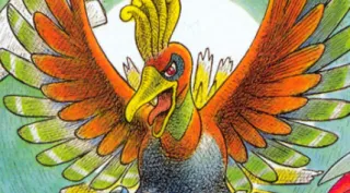 Ho-Oh zoals afgebeeld op zijn oudste kaart