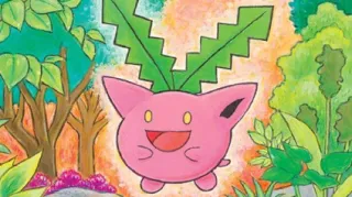 Hoppip zoals afgebeeld op zijn nieuwste kaart