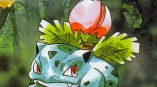 Ivysaur zoals afgebeeld op zijn oudste kaart