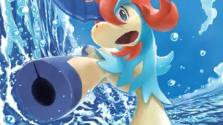 Keldeo zoals afgebeeld op zijn nieuwste kaart