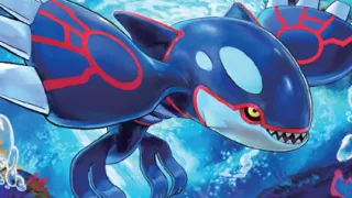 Kyogre zoals afgebeeld op zijn nieuwste kaart