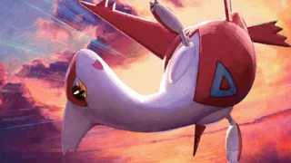 Latias zoals afgebeeld op zijn nieuwste kaart