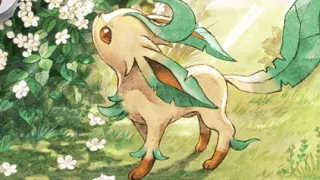Leafeon op een Pokémonkaart