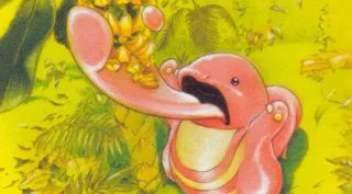 Lickitung zoals afgebeeld op zijn oudste kaart