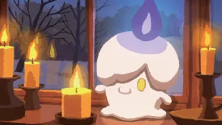 Litwick op een Pokémonkaart
