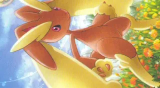 Lopunny zoals afgebeeld op zijn oudste kaart
