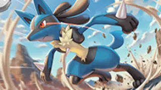 Lucario op een Pokémonkaart