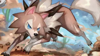Lycanroc op een Pokémonkaart