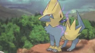 Manectric zoals afgebeeld op zijn oudste kaart