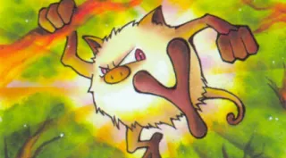 Mankey zoals afgebeeld op zijn oudste kaart