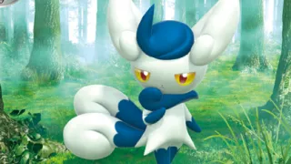Meowstic zoals afgebeeld op zijn oudste kaart