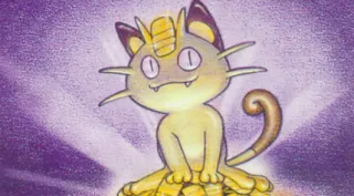 Meowth zoals afgebeeld op zijn oudste kaart