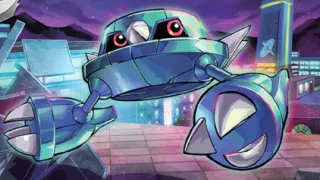 Metang op een Pokémonkaart