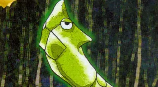 Metapod zoals afgebeeld op zijn oudste kaart